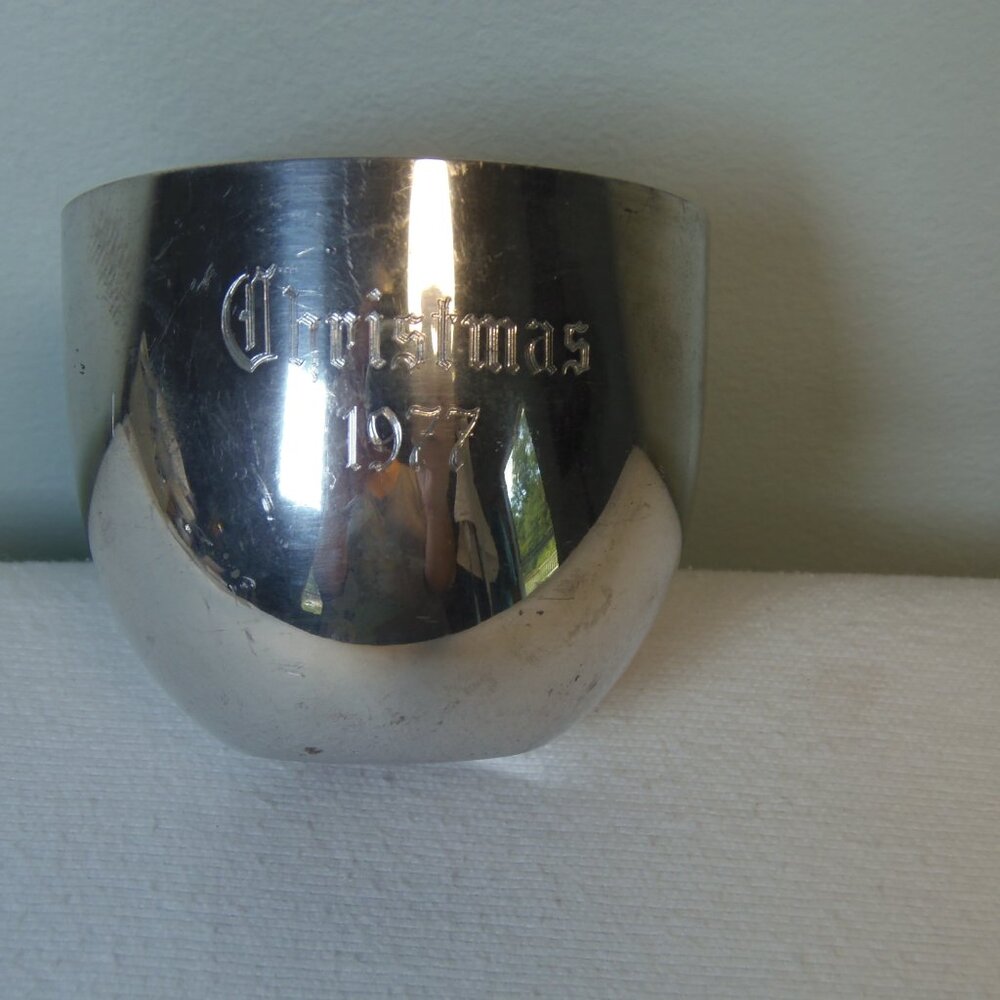Stieff Pewter Jefferson‎ Cup/P50 Engraved Christmas 1977 Retro ModGoGo  This Cup